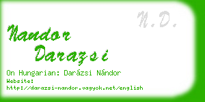 nandor darazsi business card