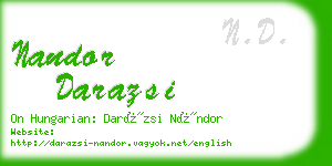 nandor darazsi business card